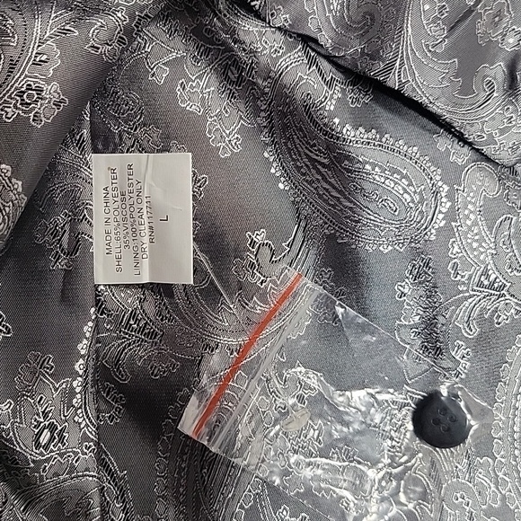 Alan Flusser Wool-Feel Vest, Size L.  Paisley Liner. New! - Picture 7 of 7